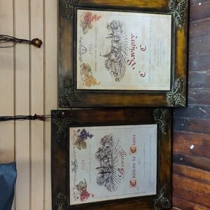 Vintage Wine Label Wall Art - 'Savigny' Framed Print